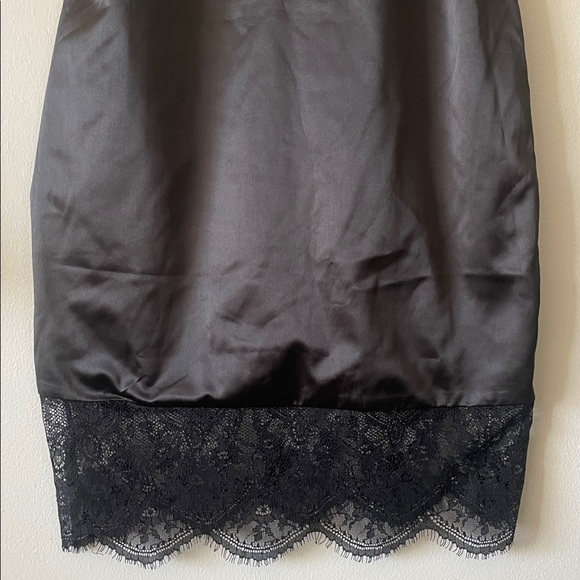 Oh Polly Black Satin Dress UK 8-SMALL - Picture 4 of 11